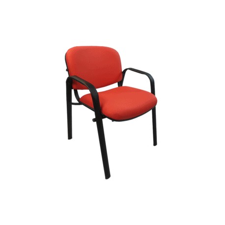 Silla de Visita Allegro con Brazos en Tela Mini Color Rojo