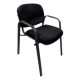 Silla de Visita Allegro con Brazos en Tela Stella Color negro