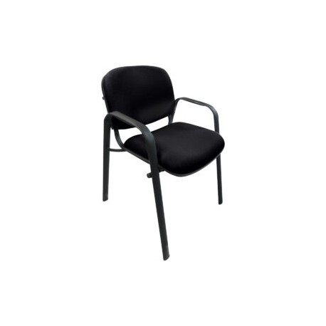 Silla de Visita Allegro con Brazos en Tela Stella Color negro