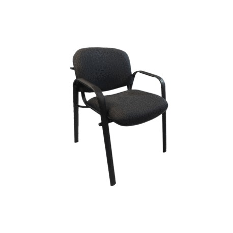 Silla de Visita Allegro con Brazos en Tela Stanley Color Azul Marino