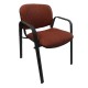 Silla de Visita Allegro con Brazos en Tela Stanley Color Ciruela
