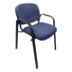 Silla de Visita Allegro con Brazos en Tela Stella Color Plumbago