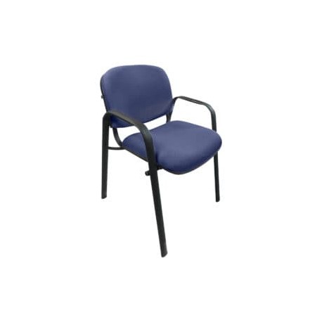 Silla de Visita Allegro con Brazos en Tela Stella Color Plumbago