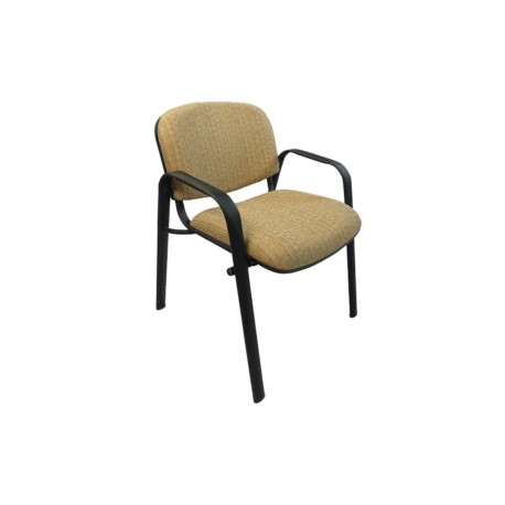 Silla de Visita Allegro con Brazos en Tela Stanley Color Oro
