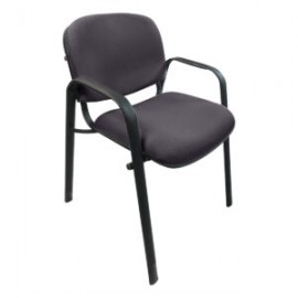Silla de Visita Allegro con Brazos en Tela Stella Color Stone