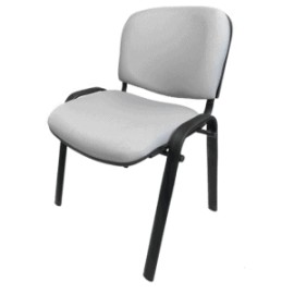 Silla de Visita Allegro sin Brazos en Tela Mini Color Acero