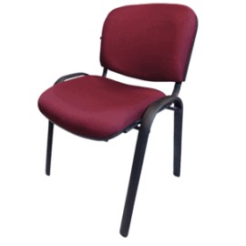Silla de Visita Allegro sin Brazos en Tela Mini Color Ciruela