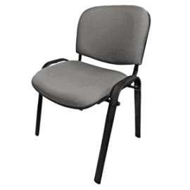 Silla de Visita Allegro sin Brazos en Tela Mini Color Grafito