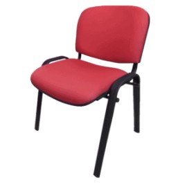 Silla de Visita Allegro sin Brazos en Tela Mini Color Rojo