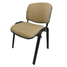 Silla de Visita Allegro sin Brazos en Tela Stanley Color Oro