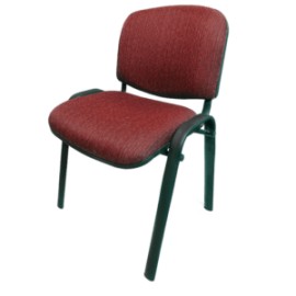 Silla de Visita Allegro sin Brazos en Tela Stanley Color Ciruela