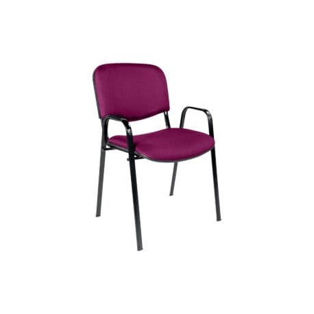 Silla de Visita con Brazos Genova Tela Adison Color Fiusha
