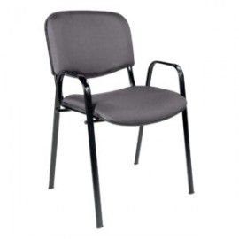 Silla de Visita con Brazos Genova Tela Adison Color Grey