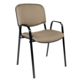 Silla de Visita con Brazos Genova Tela Adison Color Mist