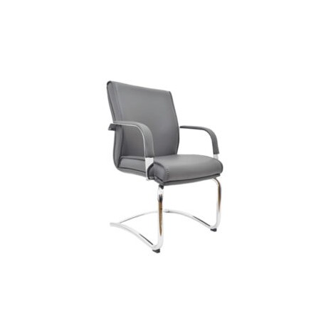 Silla de Visita BM-4003 Asiento y Respaldo en Vinipiel Gris