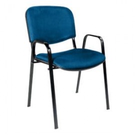 Silla de Visita con Brazos Genova Tela Mini Color Pizarra