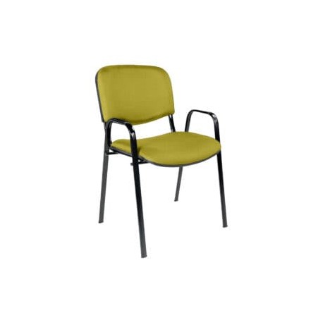 Silla de Visita con Brazos Genova Tela Adison Color Pera