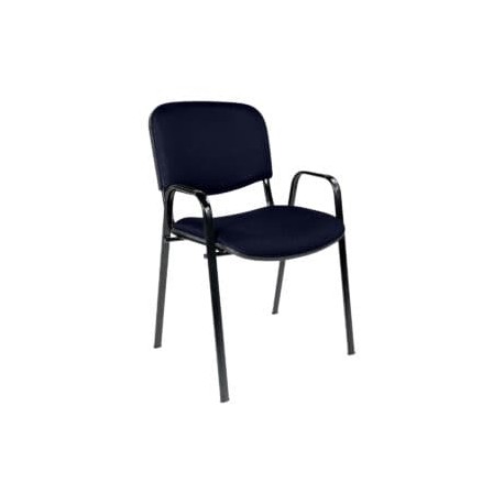 Silla de Visita con Brazos Genova Tela Stella Color Marino
