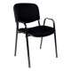 Silla de Visita con Brazos Genova Tela Stella Color negro