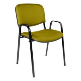 Silla de Visita con Brazos Genova Tela Mini Color Pera