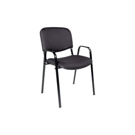 Silla de Visita con Brazos Genova Tela Stella Color Stone