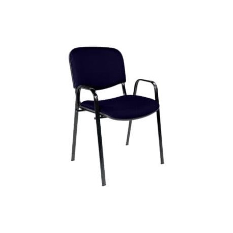 Silla de Visita con Brazos Genova Tela Mini Marino