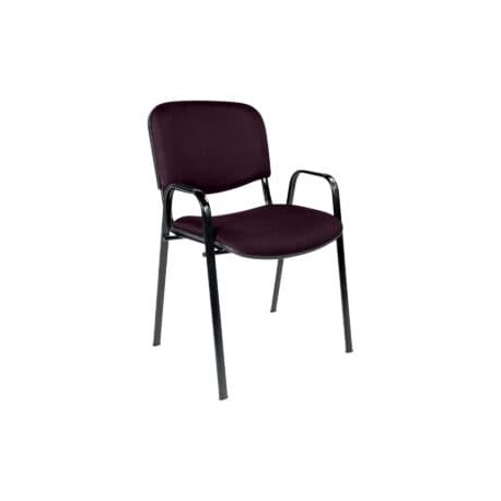 Silla de Visita con Brazos Genova Tela Stella Color Violeta