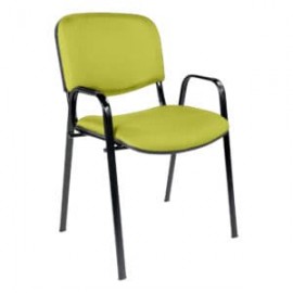 Silla de Visita con Brazos Genova Tela Mini Verde Manzano