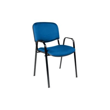 Silla de Visita con Brazos Genova Tela Stella Color Pizarra