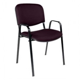 Silla de Visita con Brazos Genova Tela Stella Color Violeta
