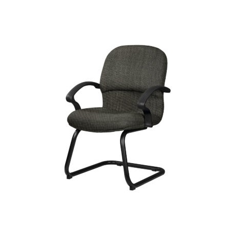 Silla de Visita Etna con Brazos, base de trineo, en Tela Addison Gris