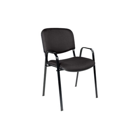 Silla de Visita con Brazos Genova Tela Tela Mini Café