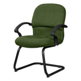 Silla de Visita Etna Tela Adison Color Verde Hoja