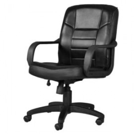 Silla Semi-Ejecutiva con Brazos Alfaro – Negro