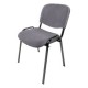 Silla de visita Genova Negro Modelo Tela Adison Color Plata