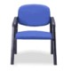 Silla de visita Genova Negro Modelo Tela Adison Color Plata