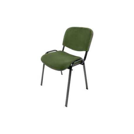 Silla de visita Genova Negro Modelo Tela Adison Color Verde Hoja