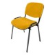 Silla de visita Genova Negro Modelo Tela Mini Color Amarillo