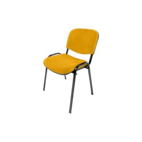 Silla de visita Genova Negro Modelo Tela Mini Color Amarillo