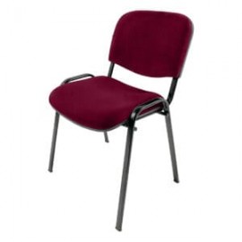 Silla de visita Genova Negro Modelo Tela Mini Color Cereza