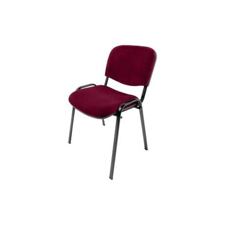 Silla de visita Genova Negro Modelo Tela Mini Color Cereza
