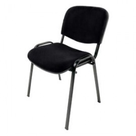 Silla de visita Genova Modelo Tela Stella Color negro