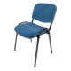 Silla de visita Genova Negro Modelo Tela Stella Color Azul