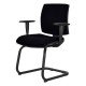 Silla de visita Genova Negro Modelo Tela Stella Color Azul