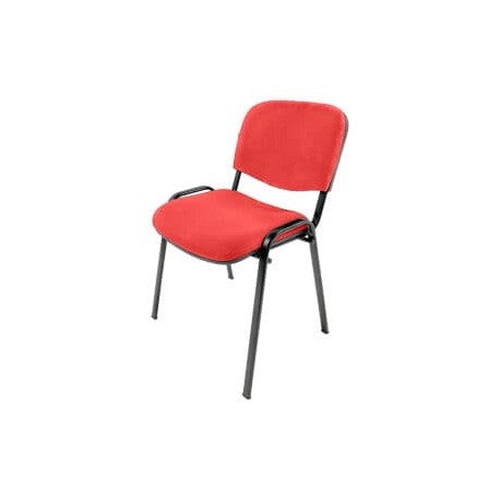 Silla de visita Genova Negro Modelo Tela Stella Color Coral