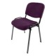 Silla de visita Genova Negro Modelo Tela Stella Color Uva