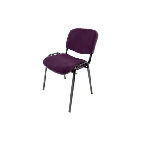 Silla de visita Genova Negro Modelo Tela Stella Color Uva