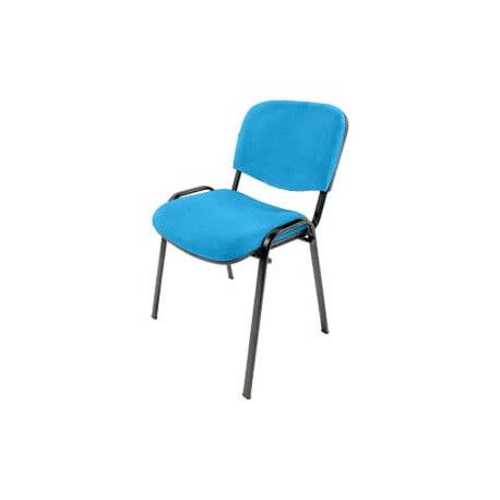 Silla de visita Genova Negro Modelo Tela Adison Color Turqueza