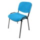 Silla de visita Genova Negro Modelo Tela Adison Color Turqueza