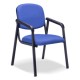 Silla de Visita Grand Confort Tapizado en Tela Azul c/b